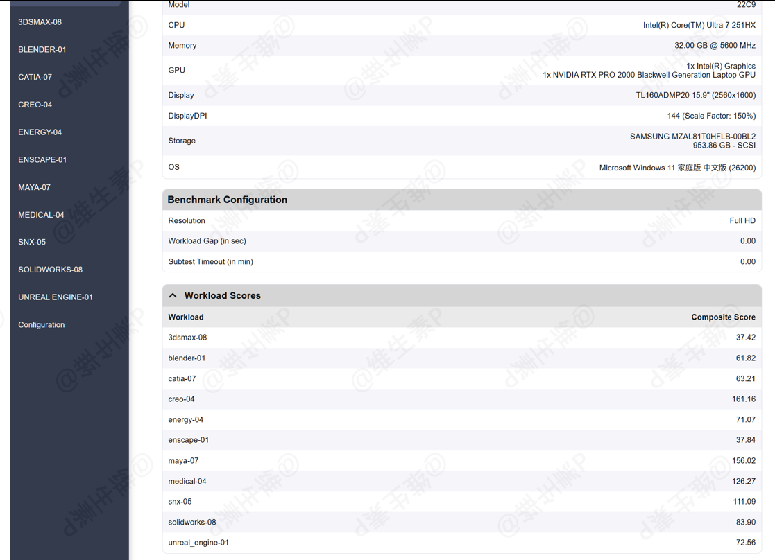 SPECviewperf config